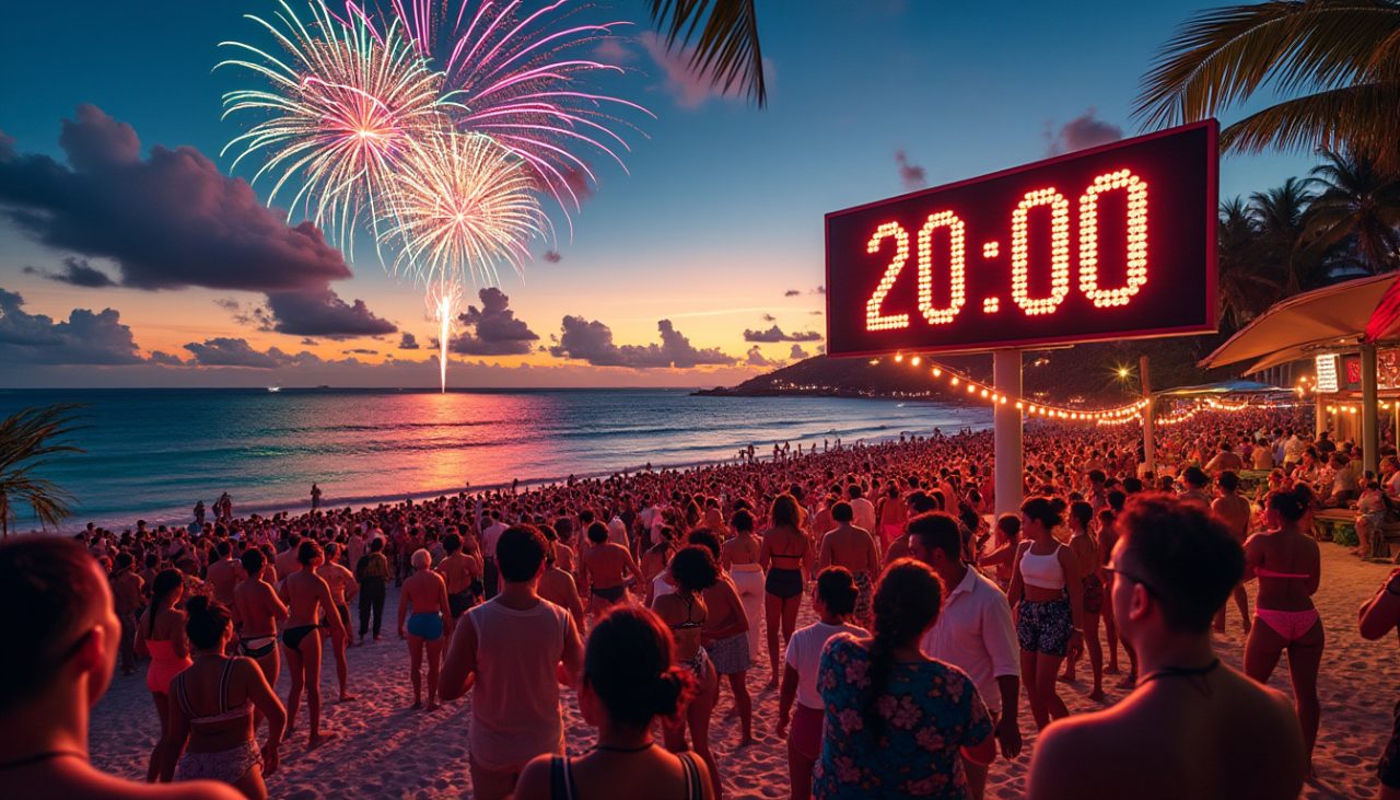 découvrez la célébration du nouvel an à saint-paul, où entre 30 000 et 40 000 fêtards se retrouvent sur les plages pour une soirée inoubliable. plongée dans l'ambiance festive, spectacles éblouissants et feux d'artifice au programme. ne manquez pas cet événement unique !