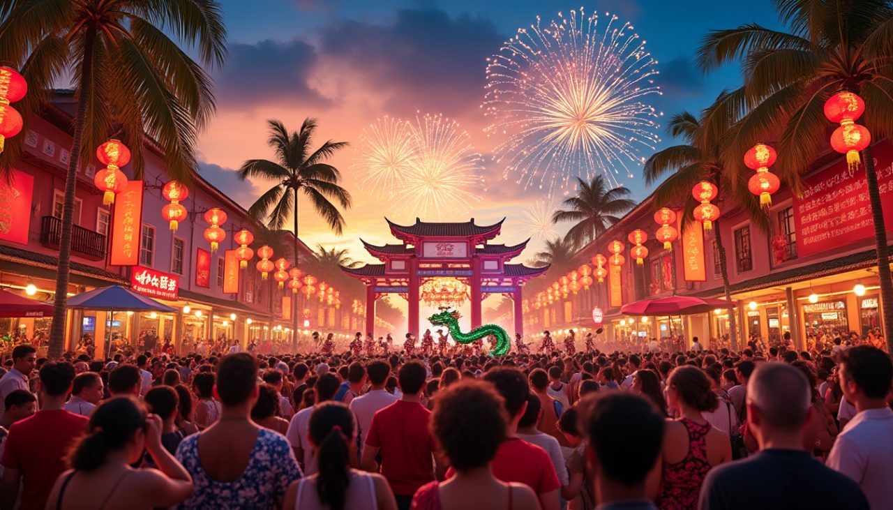 plongez dans l'ambiance festive des célébrations du nouvel an chinois 2025 à la réunion. découvrez les traditions, les défilés colorés et les coutumes extraordinaires qui marquent l'entrée dans l'année du serpent de bois. joignez-vous à nous pour une expérience culturelle mémorable !