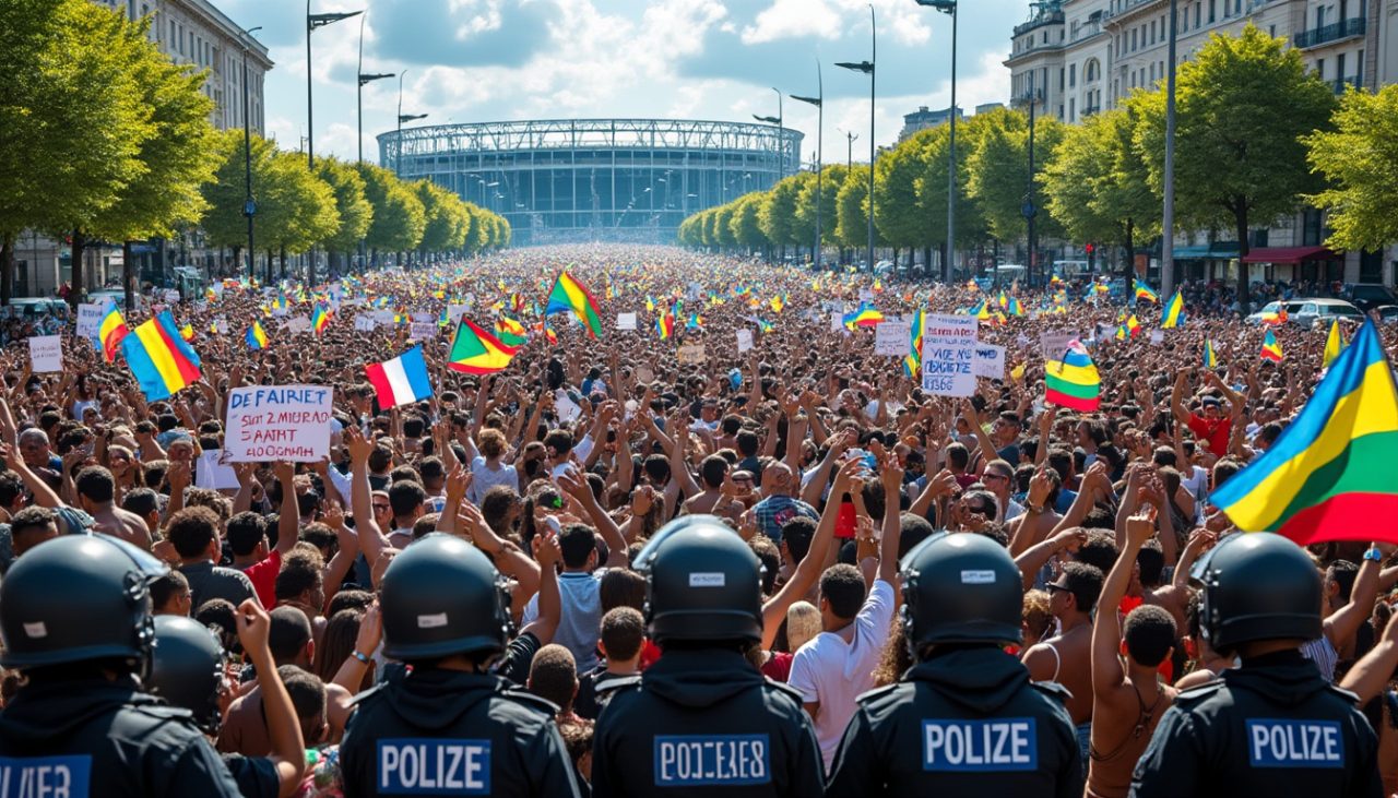 à saint-denis, des centaines de manifestants expriment leur indignation face à la délinquance liée à mayotte, appelant à des mesures fermes pour éradiquer ce fléau. découvrez les revendications et les enjeux de cette mobilisation.