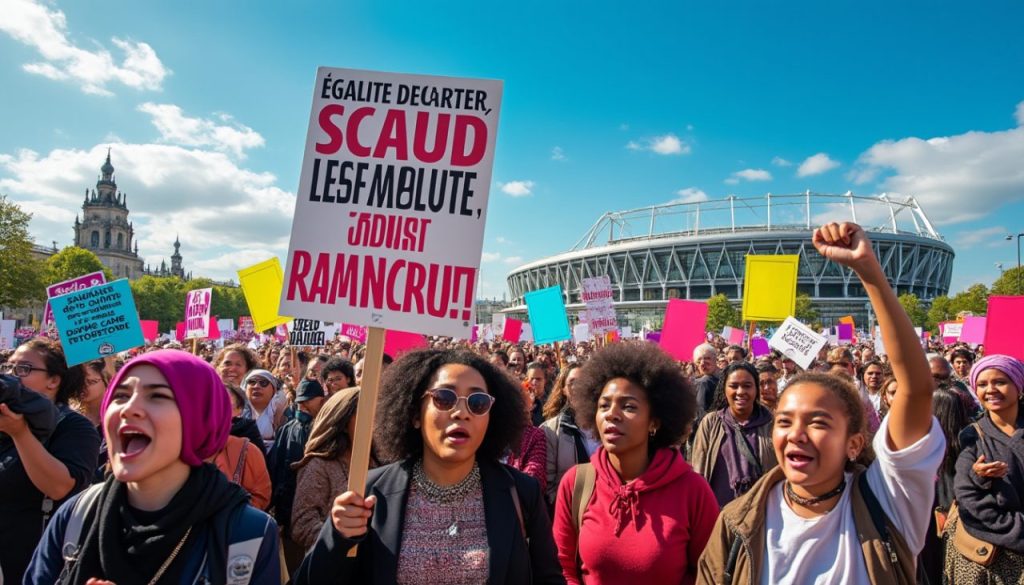 rejoignez-nous ce samedi 8 mars à saint-denis pour un rassemblement engagé en faveur des droits des femmes. ensemble, faisons entendre notre voix pour l'égalité et la justice. participez à cette lutte essentielle et faites la différence !