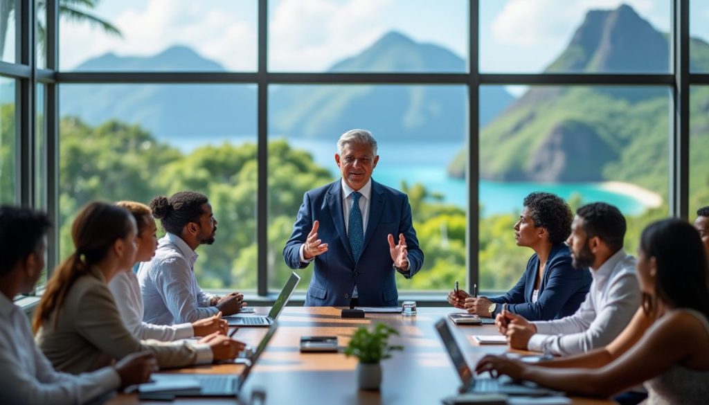 découvrez les échanges enrichissants entre le président de la république et les leaders du monde économique à bras-panon. un moment clé pour l'avenir des relations économiques et le développement local.